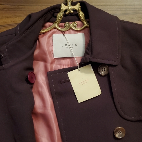 Lefin London dark purple peacoat - Picture 9 of 10